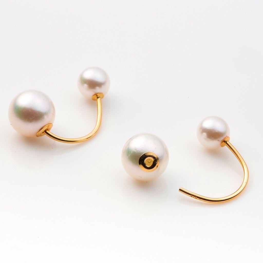 K18YG Akoya Pearl Design Earrings - JewelleryNet